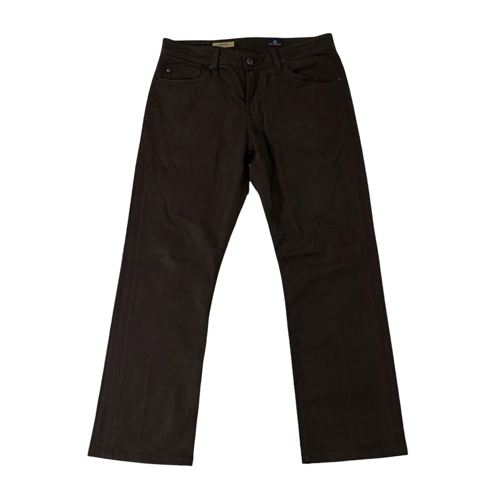 Adriano Goldschmied mens 30x28 brown protege straight fit sueded denim jeans EUC